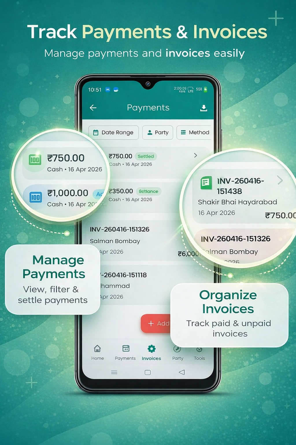 Track payments